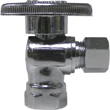 Proline 1/2 In. FIP x 1/4 In. OD C Quarter Turn Angle Valve 190-231HC
